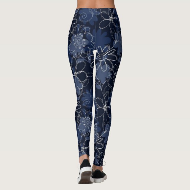 Abstract Floral Print Leggings (Reverso)