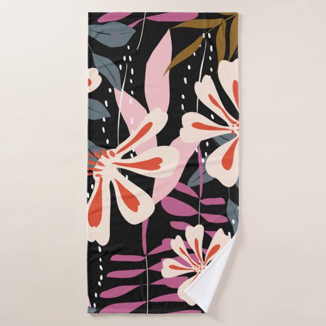 Abstract floral surface pattern seamless backgroun (Toalla de baño)