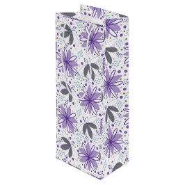 Abstract Flores Bolsa de regalo de vino de flores 