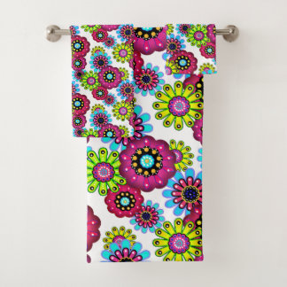 Abstract fun cartoon flowers floral kids scandinav