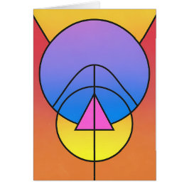 Abstract Geometric Circles Line Colorful Card