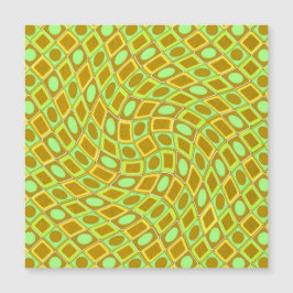 Abstract geometric swirl retro lime pattern