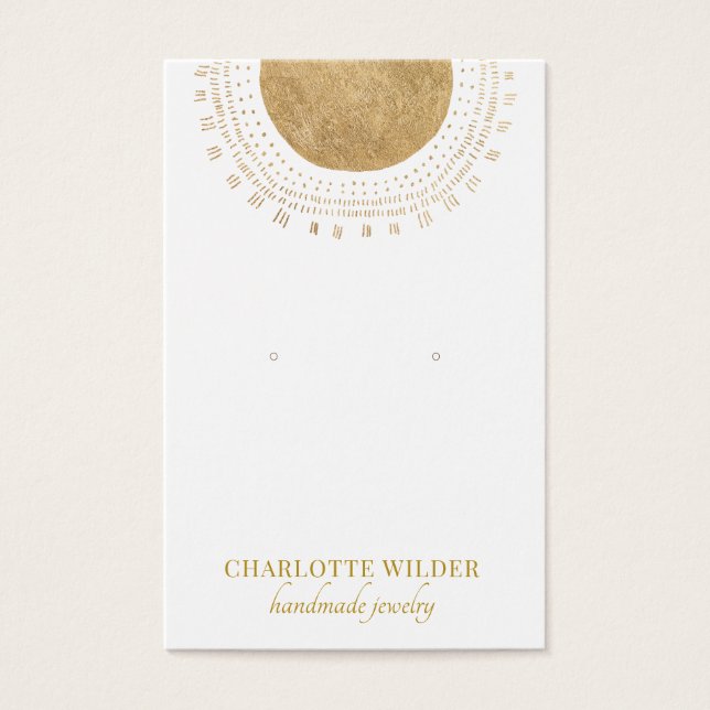 Abstract Gold Foil Circle Earring Display Card (Anverso)