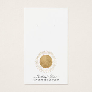 Abstract Gold Sun Faux Relieve metalizado Tarjetas