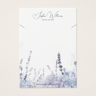 Abstract Lavander Necklace Jewelry Display Card