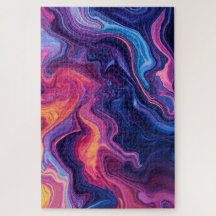 Abstract Liquid Art Vivid Colors Jigsaw Puzzle