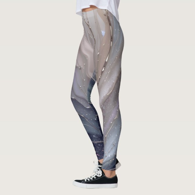 Abstract Marble Women Leggings – Comfortable leggi (Izquierda)