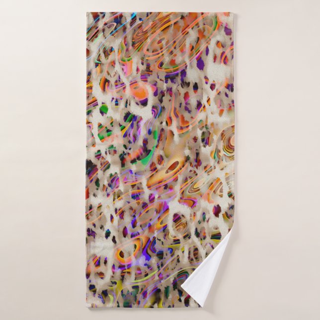 abstract modern pattern design with colorful effec (Toalla de baño)