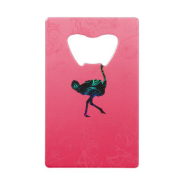 Abstract Ostrich Tarjeta de crédito Abridor de fra