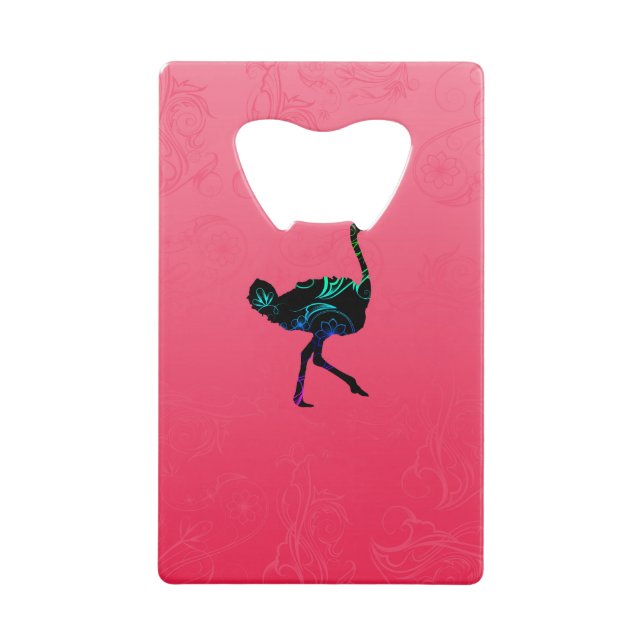 Abstract Ostrich Tarjeta de crédito Abridor de fra (Anverso)