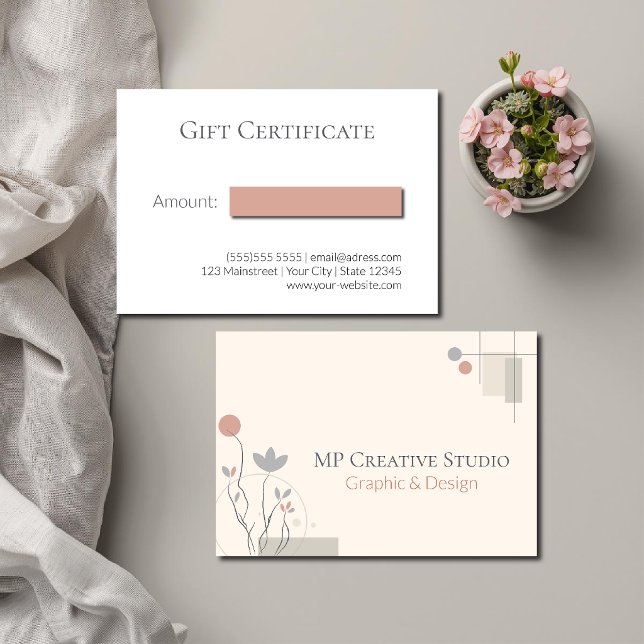 Abstract Pastel Design: Modern Florals & Geometry (Subido por el creador)