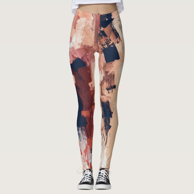 Abstract Pattern Combination Leggings (Anverso)
