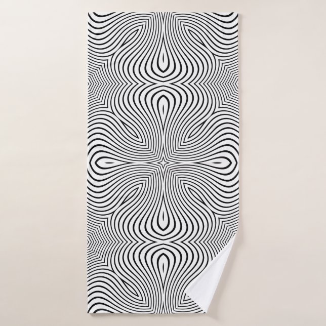 Abstract pattern of wavy stripes or rippled 3D rel (Toalla de baño)
