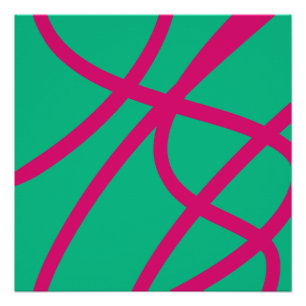 Abstract Poster – Red Lines on Green