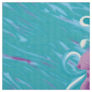Abstract Púrpura Floral   Arte de tela ornamental