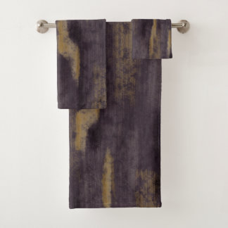 Abstract Soft Hues Deep Plum & Gold