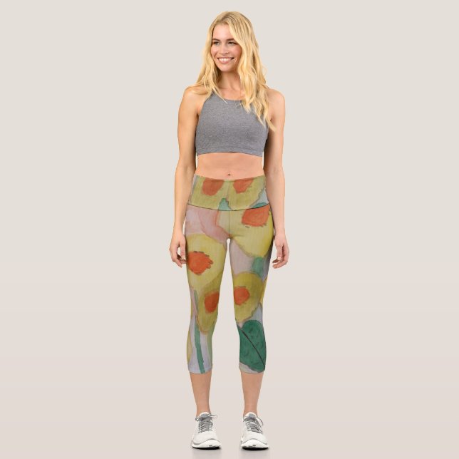 Abstract Sunflowers Leggings (Anverso)