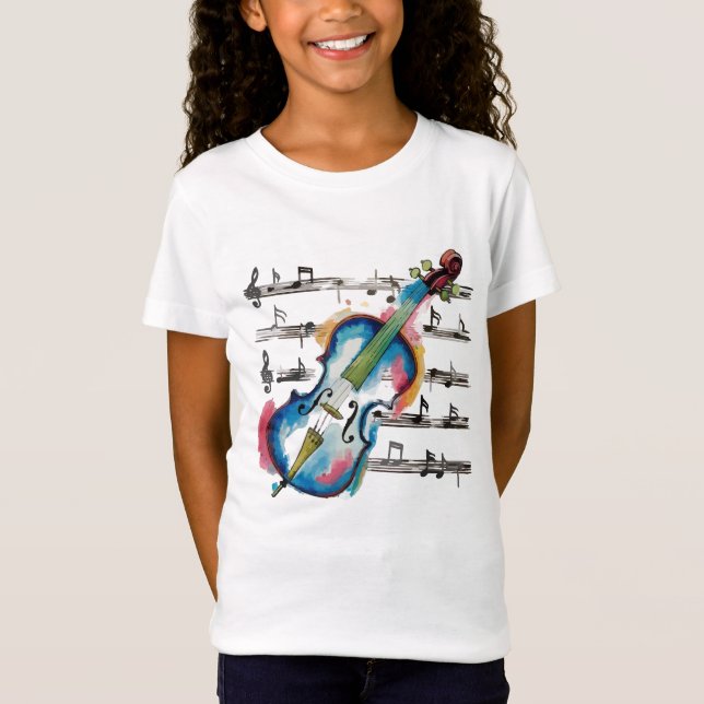 Abstract Violin Girls' Jersey (Anverso)