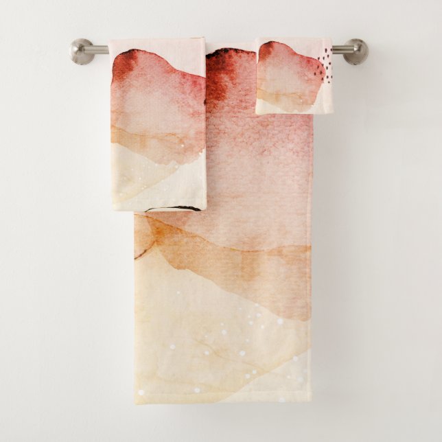 Abstract Watercolor Boho Terracotta Red (In situ)