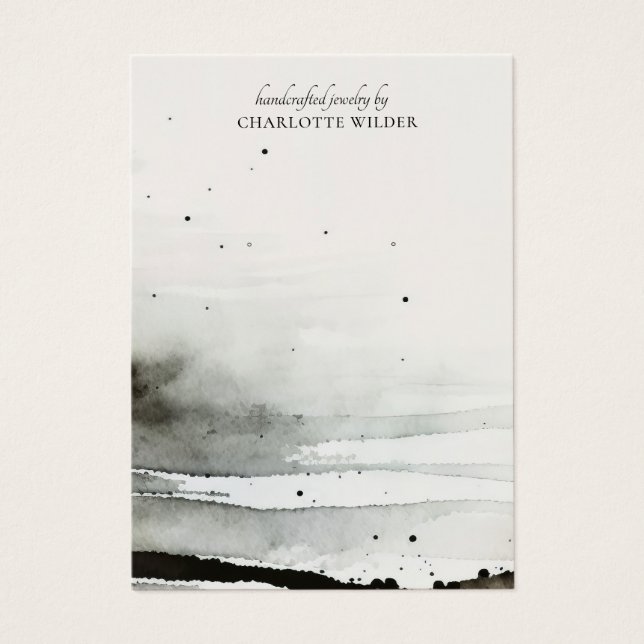 Abstract Watercolor Earl Jewelry Display Cards (Frente)