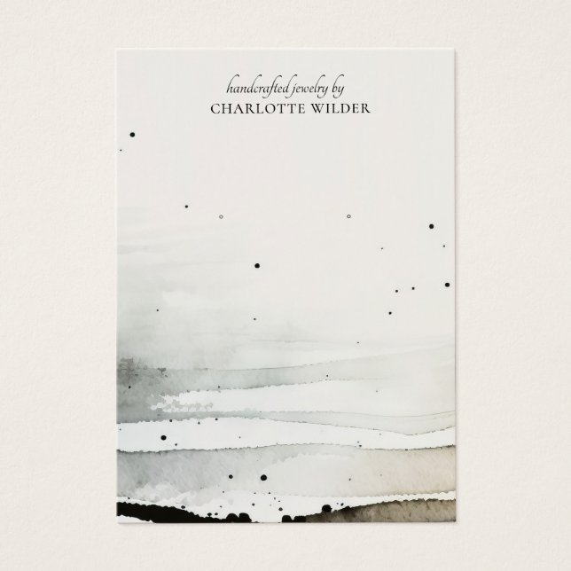 Abstract Watercolor Earl Jewelry Display Cards (Frente)