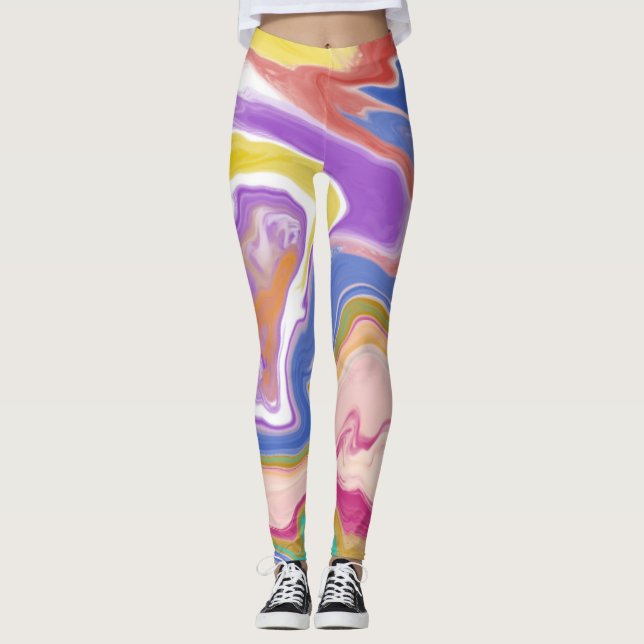 Abstract Watercolor Leggings (Anverso)
