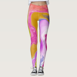 Abstract Watercolor Leggings