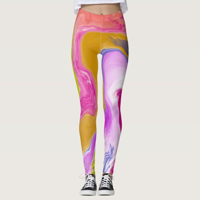 Abstract Watercolor Leggings (Anverso)