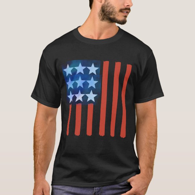 ABSTRACTA CAMISETA DE BANDERA ESTADOUNIDENSE (Anverso)