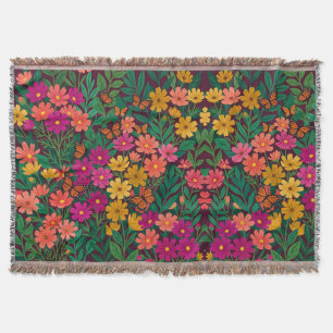 Abstractas Mantas Bohemias Florales Cosmos Maripos