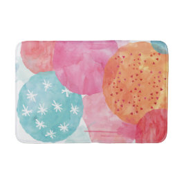 Abstracto acuático color rosa y alfombra de baño n