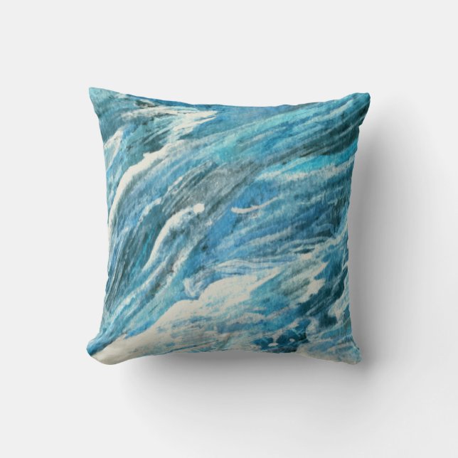 Abstracto almohada azul marino turbulento (Anverso)