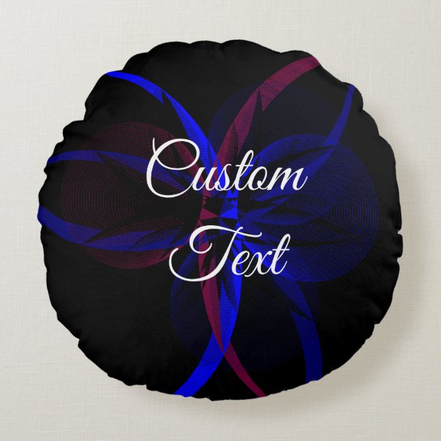 Abstracto Almohada redonda geométrica (Anverso)