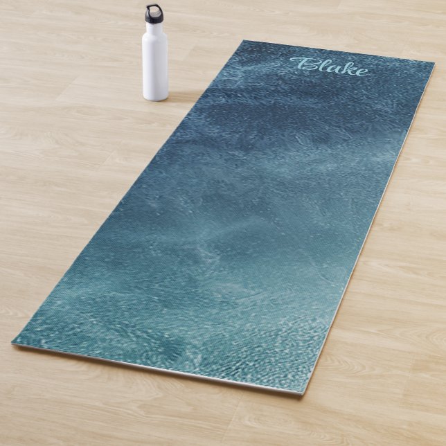 Abstracto azul yoga mat (In situ)