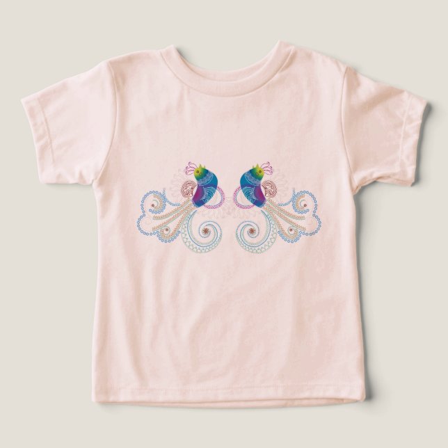 Abstracto colorido Aves Ornadas 2 (Diseño delantero )