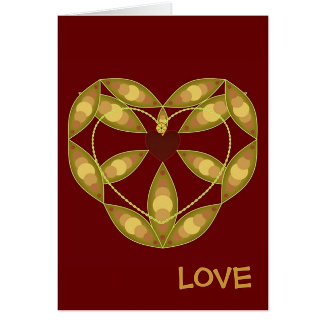 Abstracto Corazón Floral (Frente)