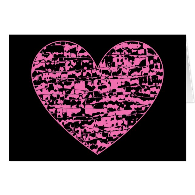 Abstracto Crackle Heart (Anverso (Horizontal))