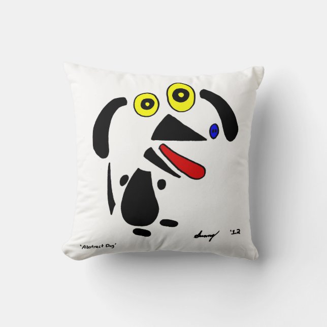 Abstracto de almohada de perro - Azul (Anverso)