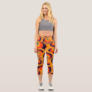 Abstracto de color Ovalación Capri Leggings - Mode