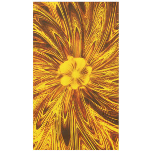 Abstracto de manteles Líneas de flor amarilla
