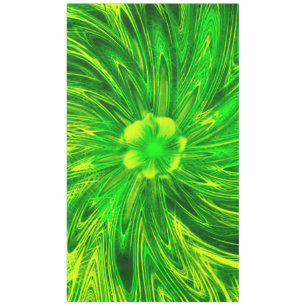 Abstracto de manteles Líneas de la flor verde