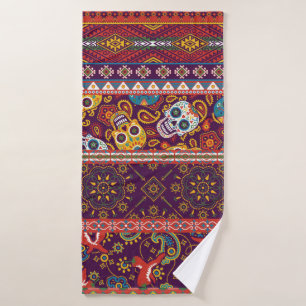 abstracto de tejido tradicional de estilo mexicano