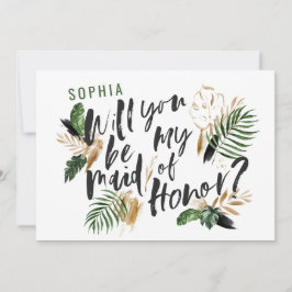 Abstracto de una doncella tropical de honor