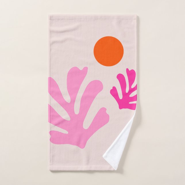 Abstracto deja sin efecto formas modernas Naranjas (Toalla de mano)