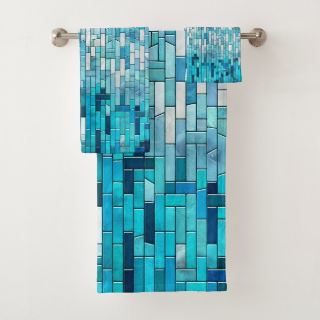 Abstracto del arte mosaico en Aquamarine (In situ)