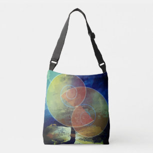 Abstracto espiral Bolsa de cuerpo cruzado geométri