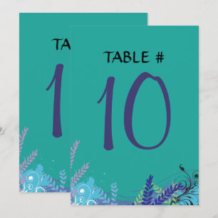 ABSTRACTO FLORAL Bat Mitzvah Tabla Tarjeta de asie