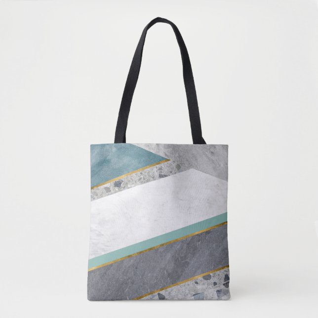 Abstracto Geométrico Moderno Bolsa De Tote (Anverso)