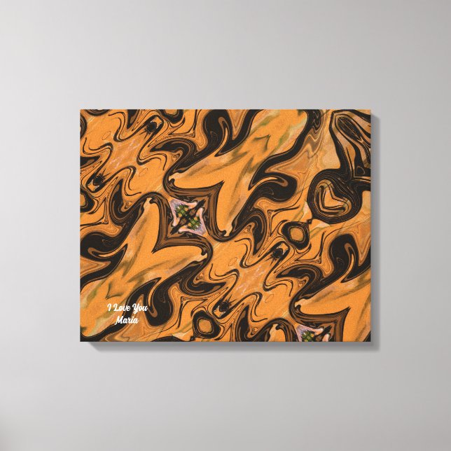 Abstracto Marrón Desértico en Impresión de Lona En (Anverso)