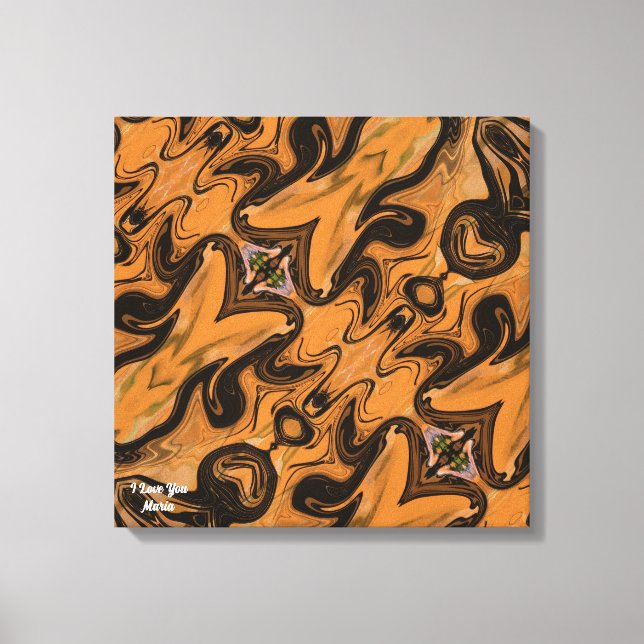 Abstracto Marrón Desértico en Impresión de Lona En (Anverso)